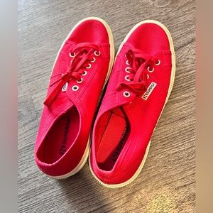 Superga Women size 40(9.5) sneakers red mint condition